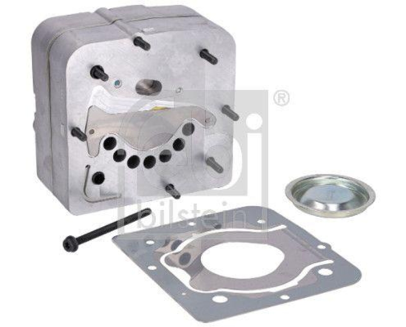 FEBI BILSTEIN 186324 Zylinderkopf für Luftpresser, mit Ventilplatte für Mercedes-Benz