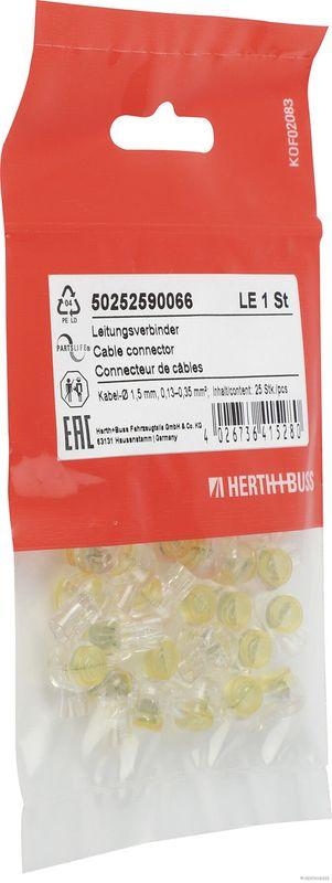 HERTH+BUSS 50252590066 Leitungsverbinder bis Kabel-Ø 1,5 mm, 0,13 – 0,35 mm², 25 Stück