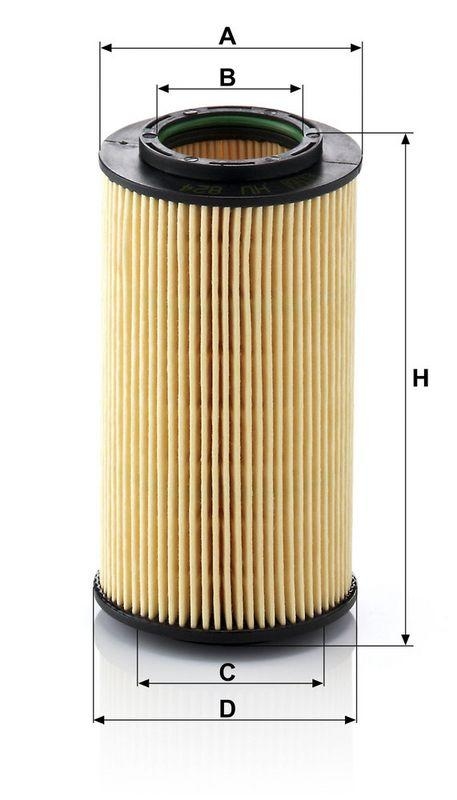 MANN-FILTER HU 824 x &Ouml;lfilter f&uuml;r Hyundai