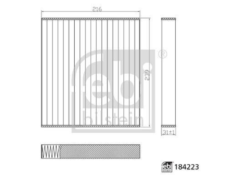 FEBI BILSTEIN 184223 Innenraumfilter f&uuml;r BMW