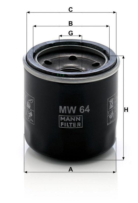 MANN-FILTER MW 64 &Ouml;lfilter f&uuml;r Yamaha