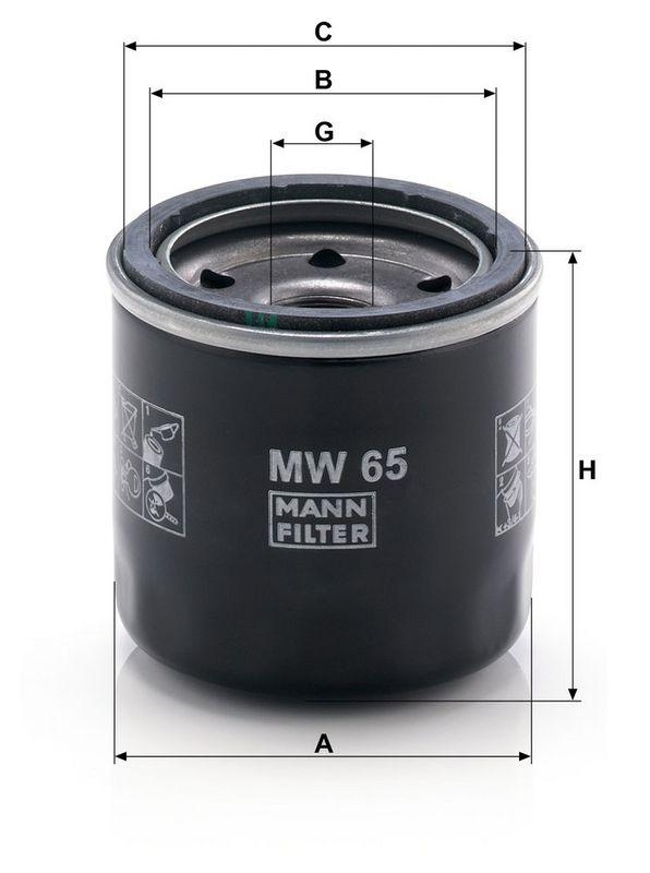 MANN-FILTER MW 65 &Ouml;lfilter f&uuml;r Suzuki Mot
