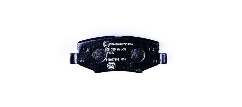 HELLA 8DB 355 014-381 Bremsbelagsatz, Scheibenbremsbelag für JEEP/DODGE