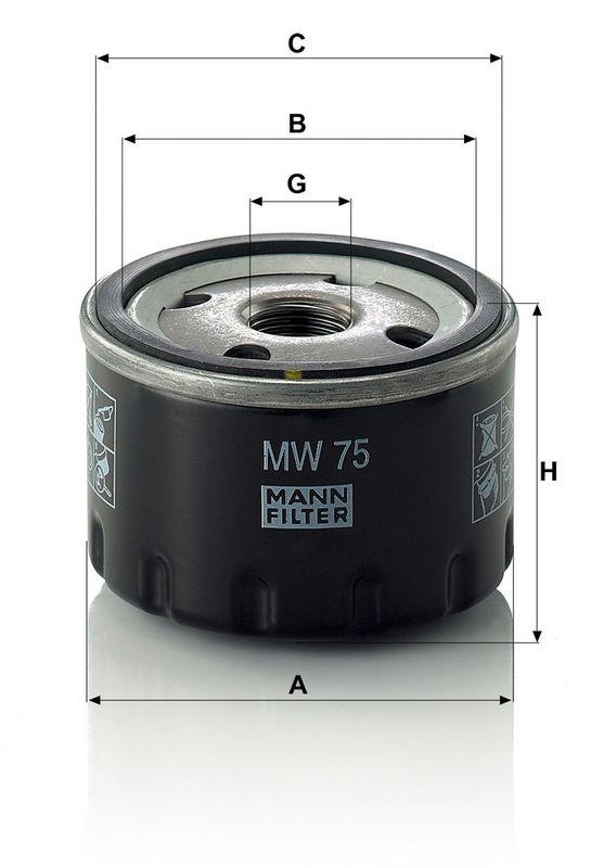 MANN-FILTER MW 75 &Ouml;lfilter f&uuml;r BMW