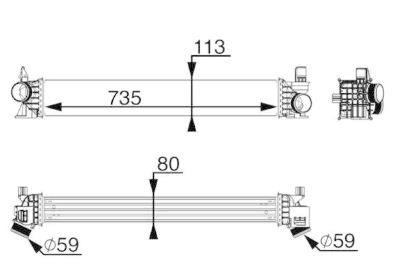 MAHLE CI 217 000P Ladeluftkühler