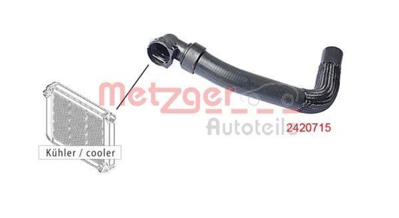 METZGER 2420715 K&uuml;hlerschlauch f&uuml;r FIAT