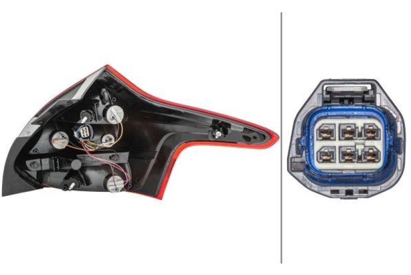 HELLA 2VP 354 995-051 Heckleuchte, links, 12 V f&uuml;r FORD