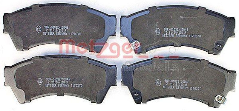 METZGER 1170270 Bremsbelagsatz, Scheibenbremse WVA 24 582