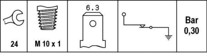 HELLA 6ZL 003 259-011 &Ouml;ldruckschalter, schwarz f&uuml;r ALFA/BMW/TOYOTA