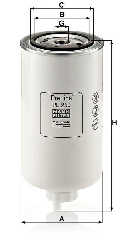 MANN-FILTER PL 250 Kraftstoffilter