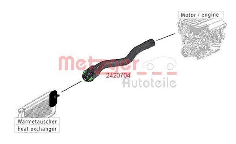METZGER 2420704 K&uuml;hlerschlauch f&uuml;r OPEL