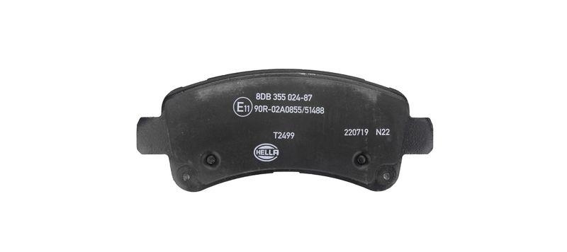 HELLA 8DB 355 024-871 Bremsbelagsatz, Scheibenbremsbelag f&uuml;r P.S.A/FIAT