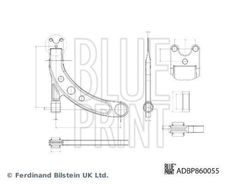 BLUE PRINT ADBP860055 Querlenker mit Lagern und Gelenk f&uuml;r HYUNDAI