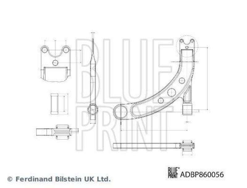 BLUE PRINT ADBP860056 Querlenker mit Lagern und Gelenk f&uuml;r HYUNDAI