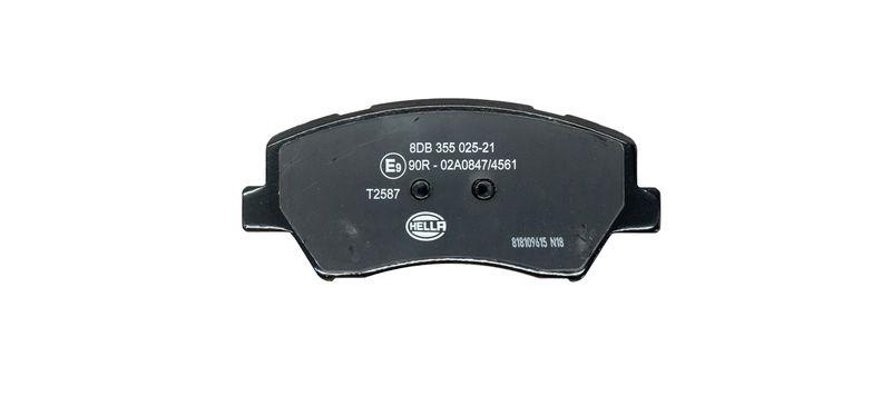 HELLA 8DB 355 025-211 Bremsbelagsatz, Scheibenbremsbelag f&uuml;r RENAULT FLUENCE (L3_)