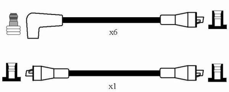 NGK 2475 Z&uuml;ndleitungssatz RC-JG1205 |Z&uuml;ndkabel