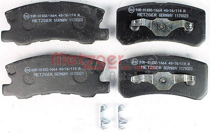 METZGER 1170323 Bremsbelagsatz, Scheibenbremse WVA 23 582