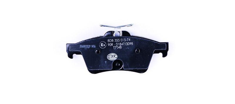 HELLA 8DB 355 015-741 Bremsbelagsatz, Scheibenbremsbelag f&uuml;r PEUGEOT