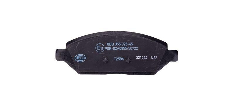 HELLA 8DB 355 025-451 Bremsbelagsatz, Scheibenbremsbelag f&uuml;r OPEL
