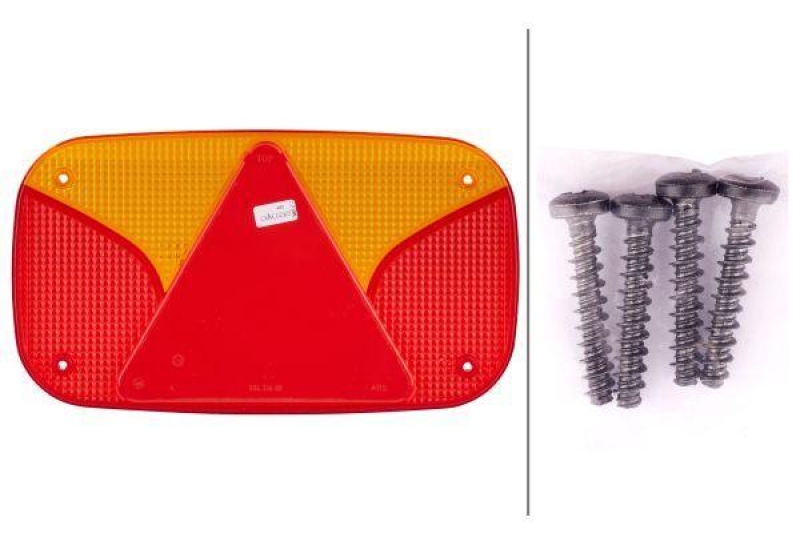 HELLA 9EL 990 632-001 Lichtscheibe gelb / rot