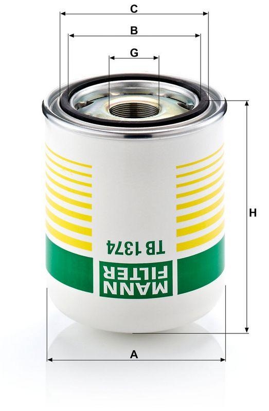 MANN-FILTER TB1374X Lufttrocknerpatrone Druckluftanlage