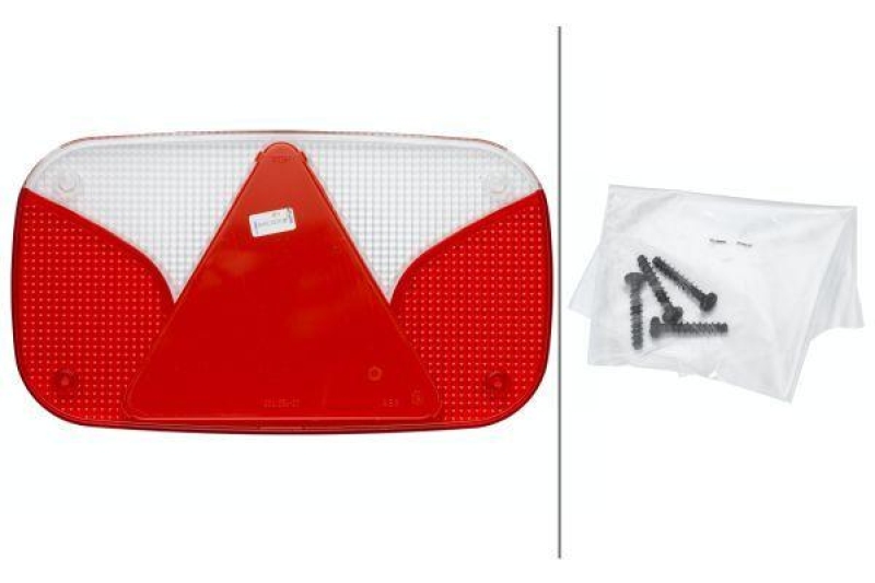 HELLA 9EL 990 632-011 Lichtscheibe glasklar / rot