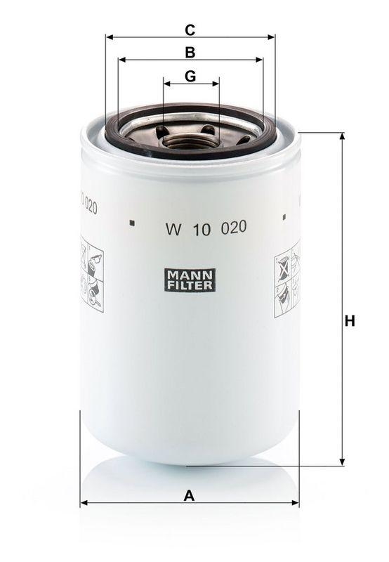 MANN-FILTER W 10 020 &Ouml;lfilter f&uuml;r Bobcat
