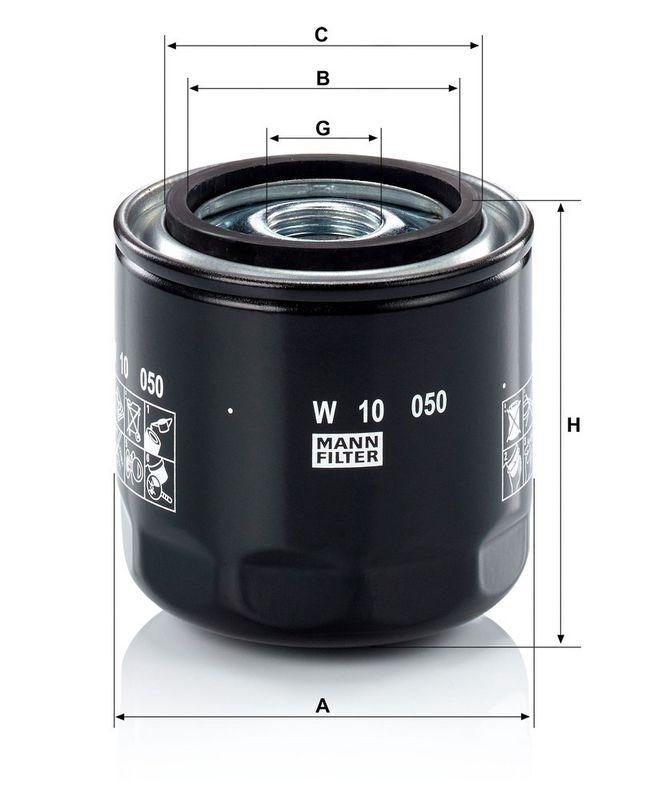 MANN-FILTER W 10 050 &Ouml;lfilter f&uuml;r Case New Holland