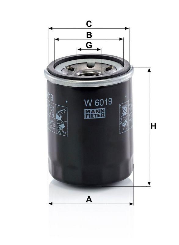 MANN-FILTER W 6019 &Ouml;lfilter f&uuml;r Subaru