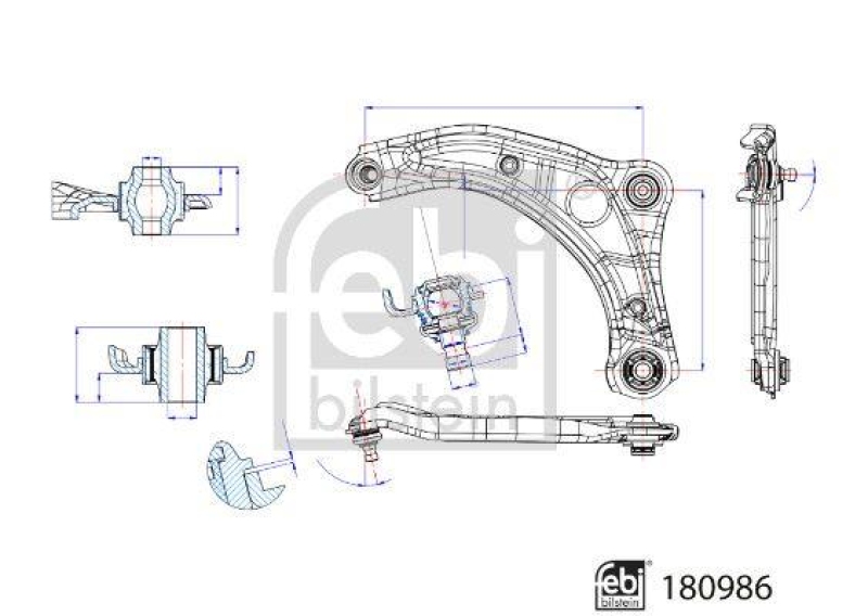 FEBI BILSTEIN 180986 Querlenker mit Lagern und Gelenk f&uuml;r NISSAN