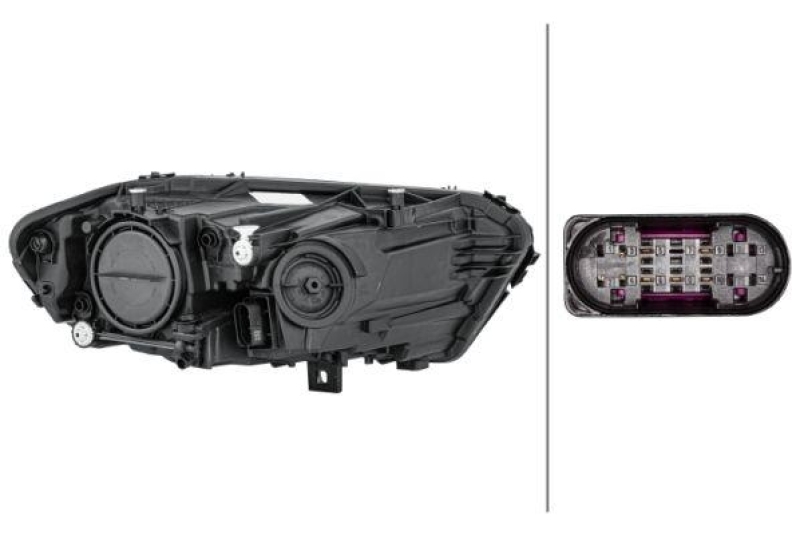 HELLA 1LG 015 091-031 Heckscheinwerfer links Hybrid MB