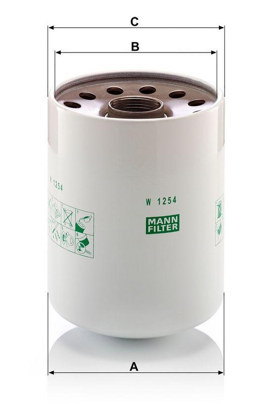 MANN-FILTER W 1254 x &Ouml;lfilter f&uuml;r John Deere