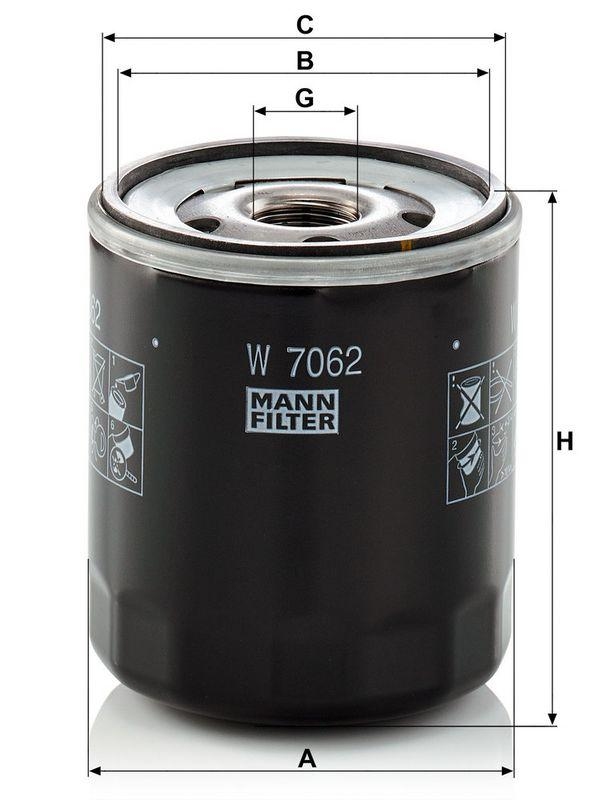 MANN-FILTER W 7062 &Ouml;lfilter f&uuml;r VW