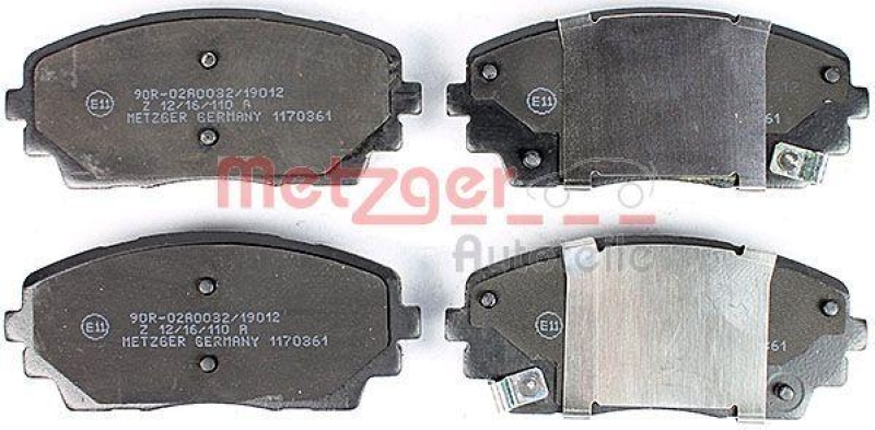 METZGER 1170361 Bremsbelagsatz, Scheibenbremse WVA 25 365