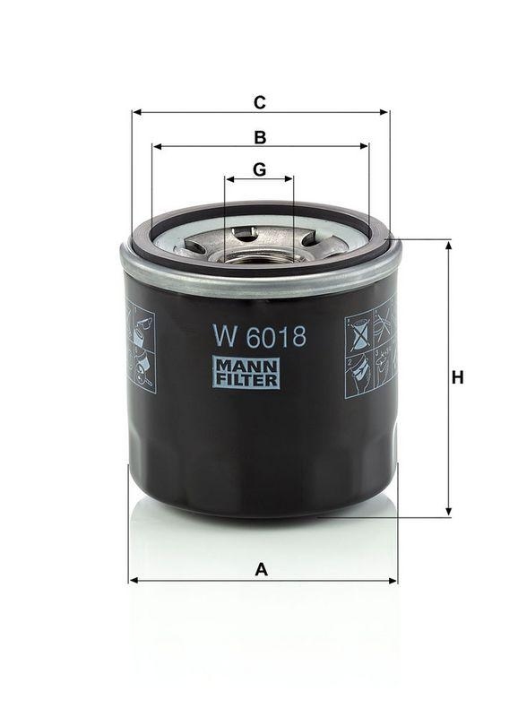 MANN-FILTER W 6018 &Ouml;lfilter f&uuml;r Mazda