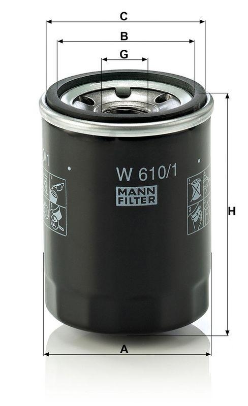 MANN-FILTER W 610/1 &Ouml;lfilter f&uuml;r Suzuki