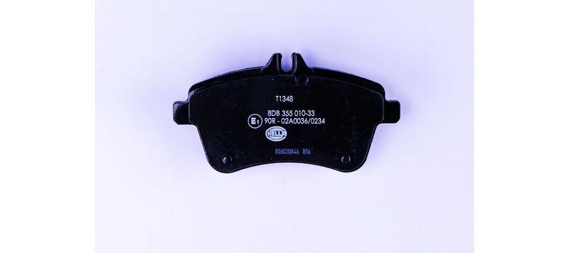 HELLA 8DB 355 010-331 Bremsbelagsatz, Scheibenbremsbelag für MB