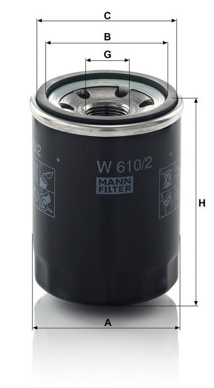 MANN-FILTER W 610/2 &Ouml;lfilter f&uuml;r Ford