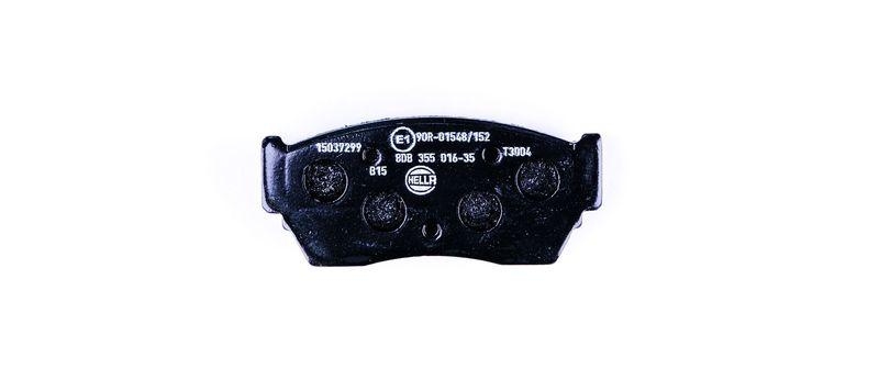 HELLA 8DB 355 016-351 Bremsbelagsatz, Scheibenbremsbelag f&uuml;r NISSAN