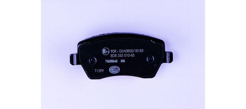HELLA 8DB 355 010-851 Bremsbelagsatz, Scheibenbremsbelag f&uuml;r RENAULT/NISSAN/DACIA