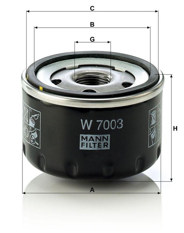 MANN-FILTER W 7003 &Ouml;lfilter f&uuml;r Fiat Gruppe