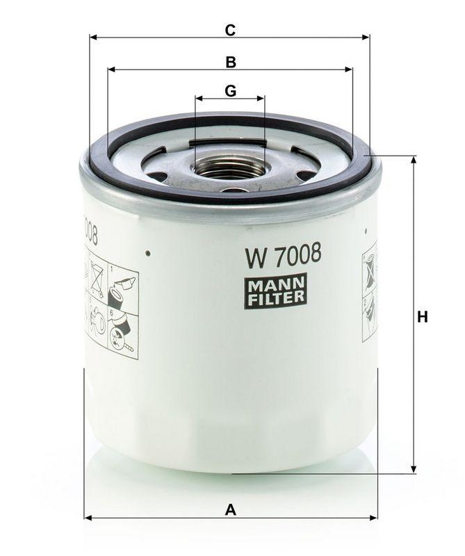 MANN-FILTER W 7008 &Ouml;lfilter f&uuml;r Ford