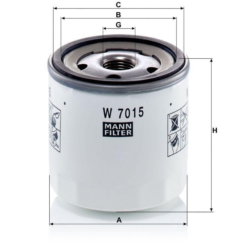 MANN-FILTER W 7015 &Ouml;lfilter f&uuml;r Ford