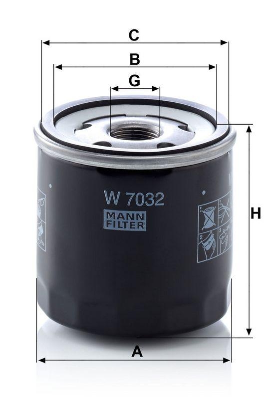 MANN-FILTER W 7032 &Ouml;lfilter f&uuml;r Renault