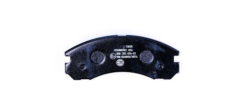 HELLA 8DB 355 016-531 Bremsbelagsatz, Scheibenbremsbelag f&uuml;r MITSU./P.S.A