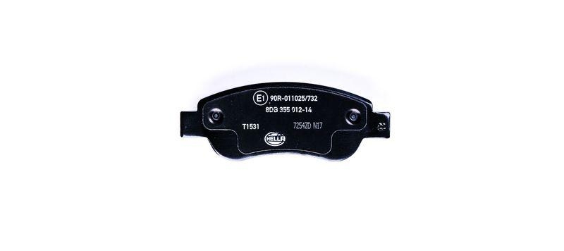 HELLA 8DB 355 012-141 Bremsbelagsatz, Scheibenbremsbelag f&uuml;r P.S.A/TOYOTA