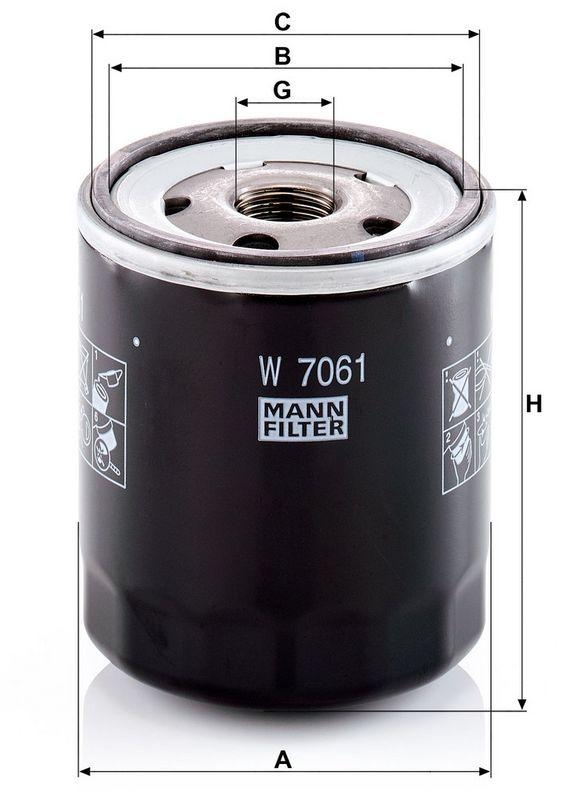 MANN-FILTER W 7061 &Ouml;lfilter f&uuml;r Mazda