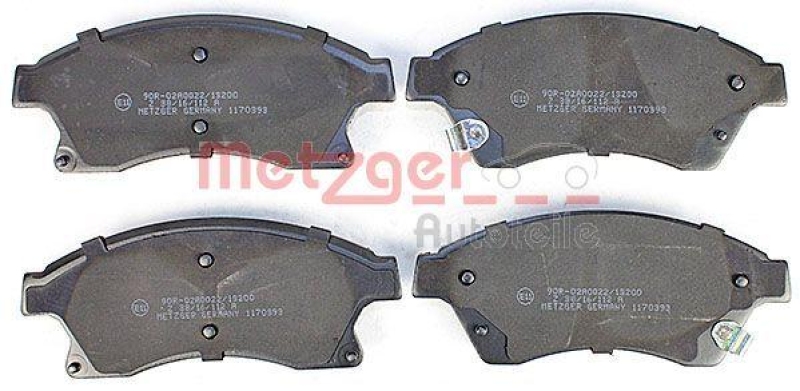 METZGER 1170393 Bremsbelagsatz, Scheibenbremse WVA 25 031