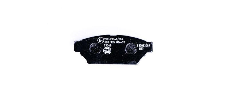 HELLA 8DB 355 016-701 Bremsbelagsatz, Scheibenbremsbelag f&uuml;r MITSU./PROTON