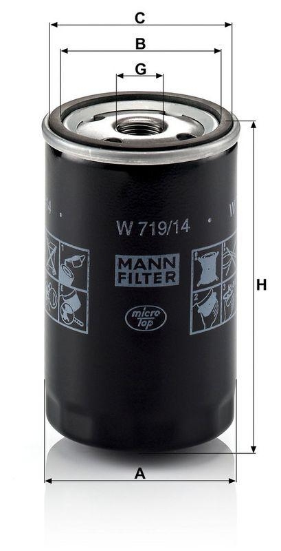 MANN-FILTER W 719/14 &Ouml;lfilter f&uuml;r Chrysler